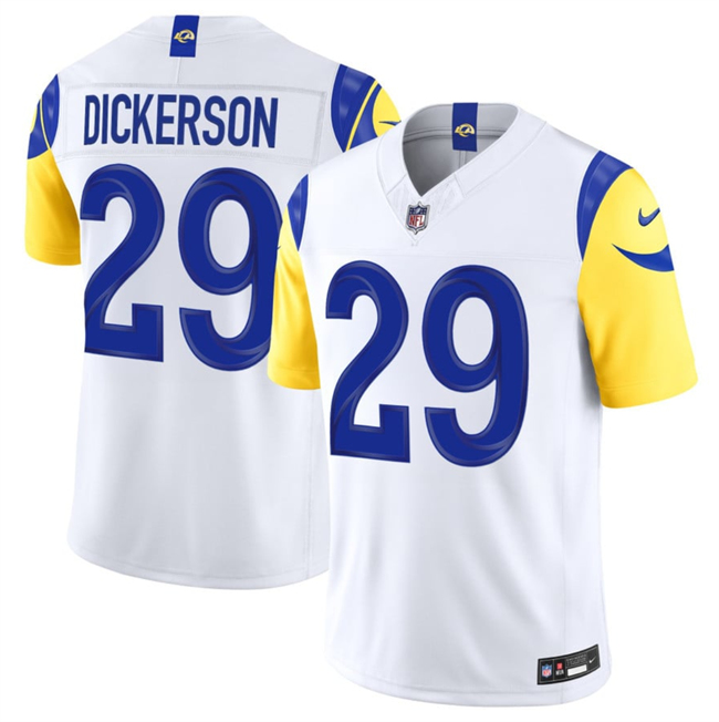 Men's Los Angeles Rams #29 Eric Dickerson White 2026 F.U.S.E. Vapor Limited Stitched Football Jersey